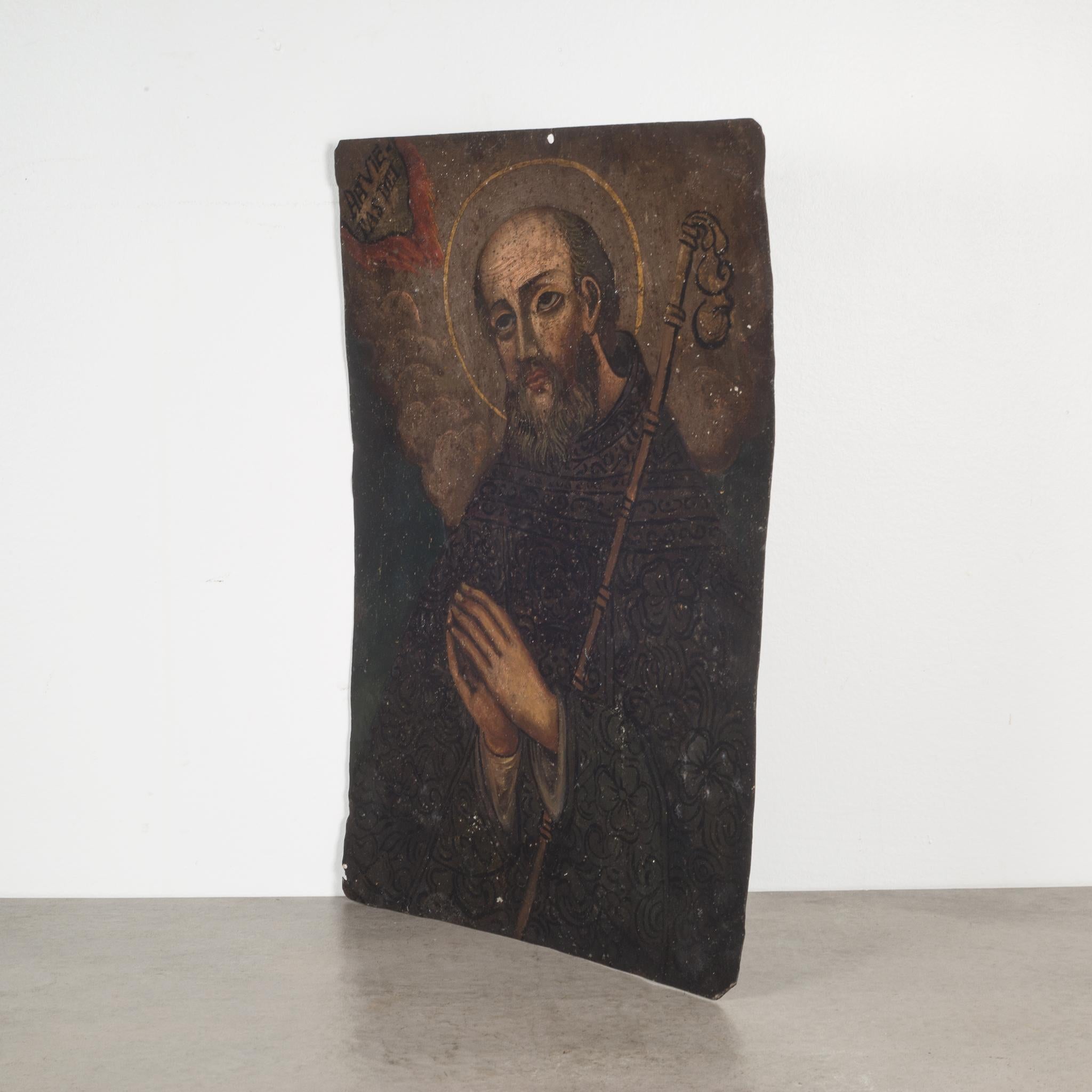 Retablo mexicano San Francisco s.XIX c.1880 Arte popular
