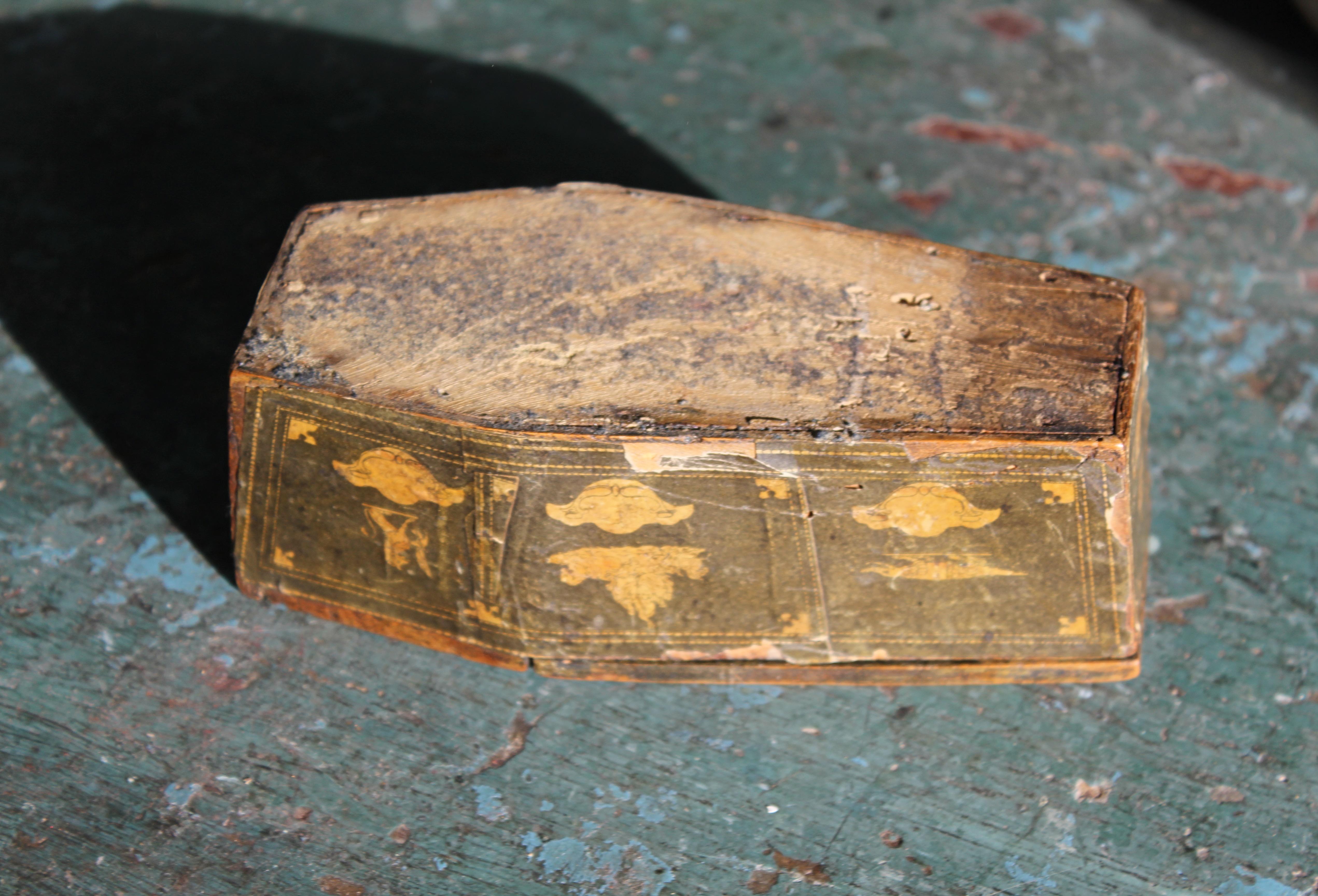 19Th C Miniature Coffin Admiral Lord Nelson Walter Burke Naval Sailor Maritime 12