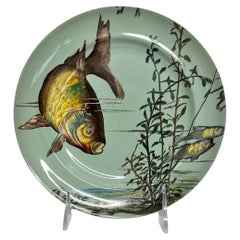 19th c. Minton Aesthetic Movement "Aquarium" Fish Plate