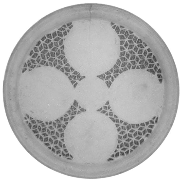 19th Century Moghul Marble Plate For Sale