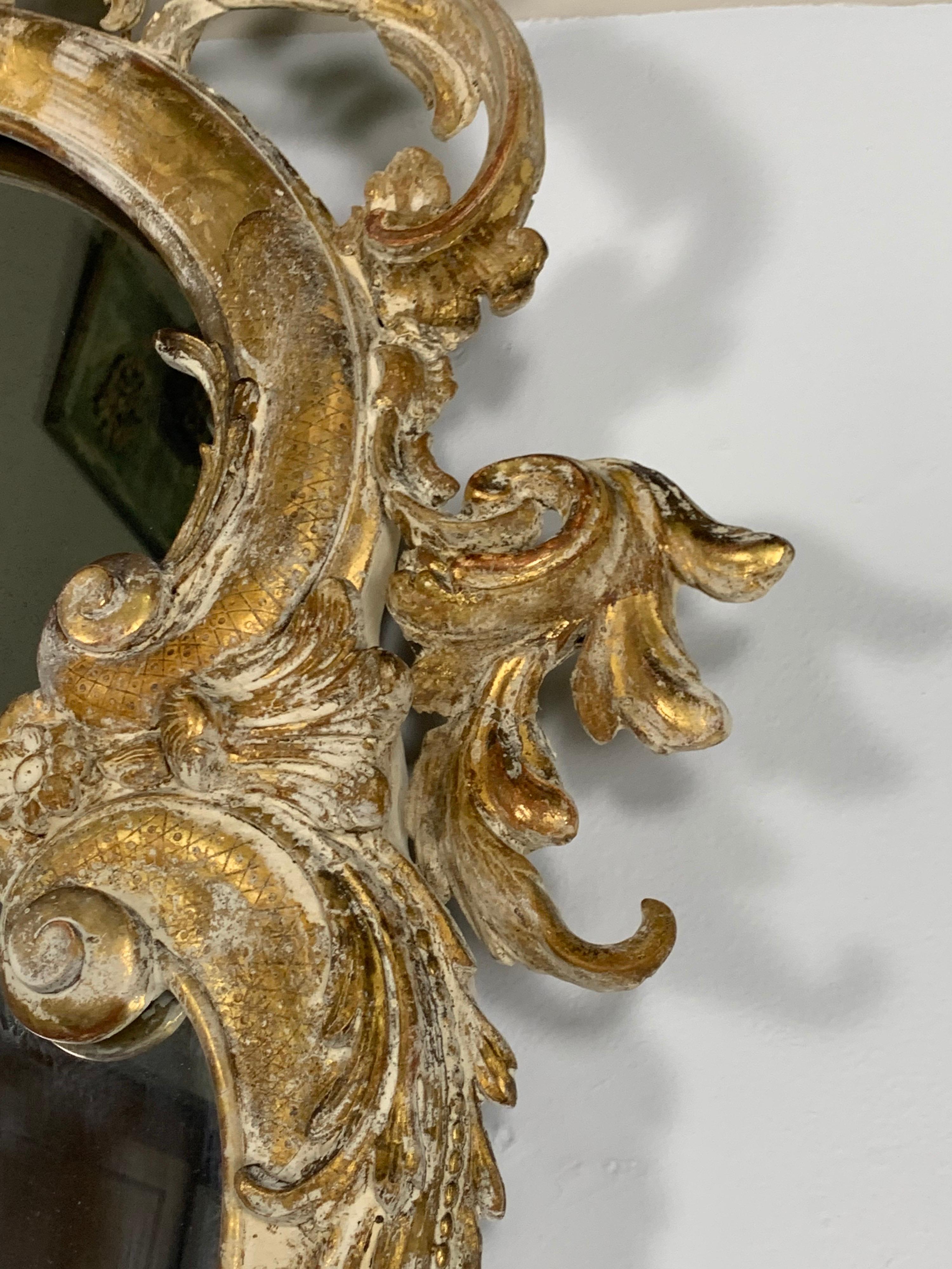 19th C. Monumental Sized French Gilt Wood Rococo Style Mirror 10