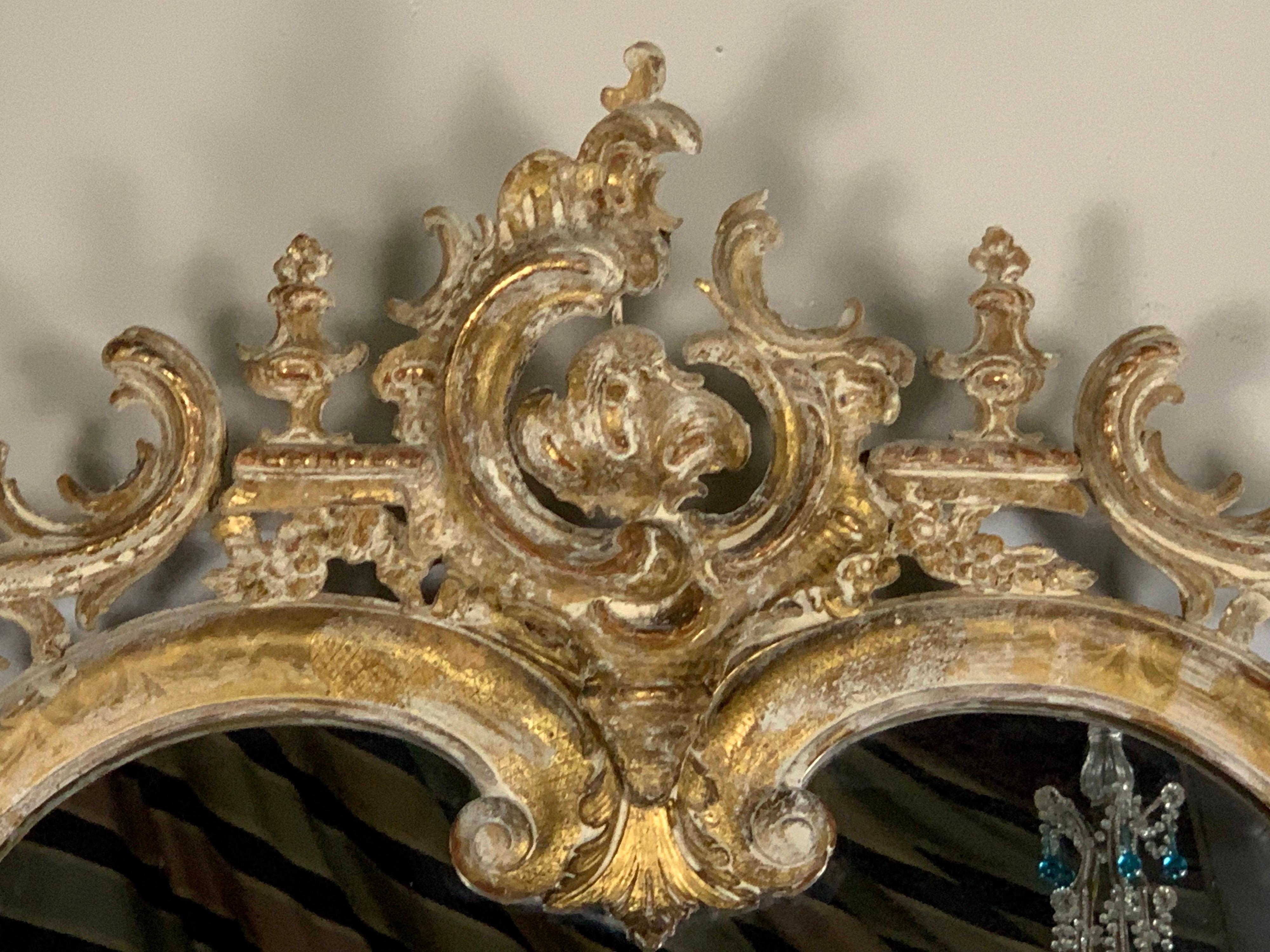 19th C. Monumental Sized French Gilt Wood Rococo Style Mirror 11