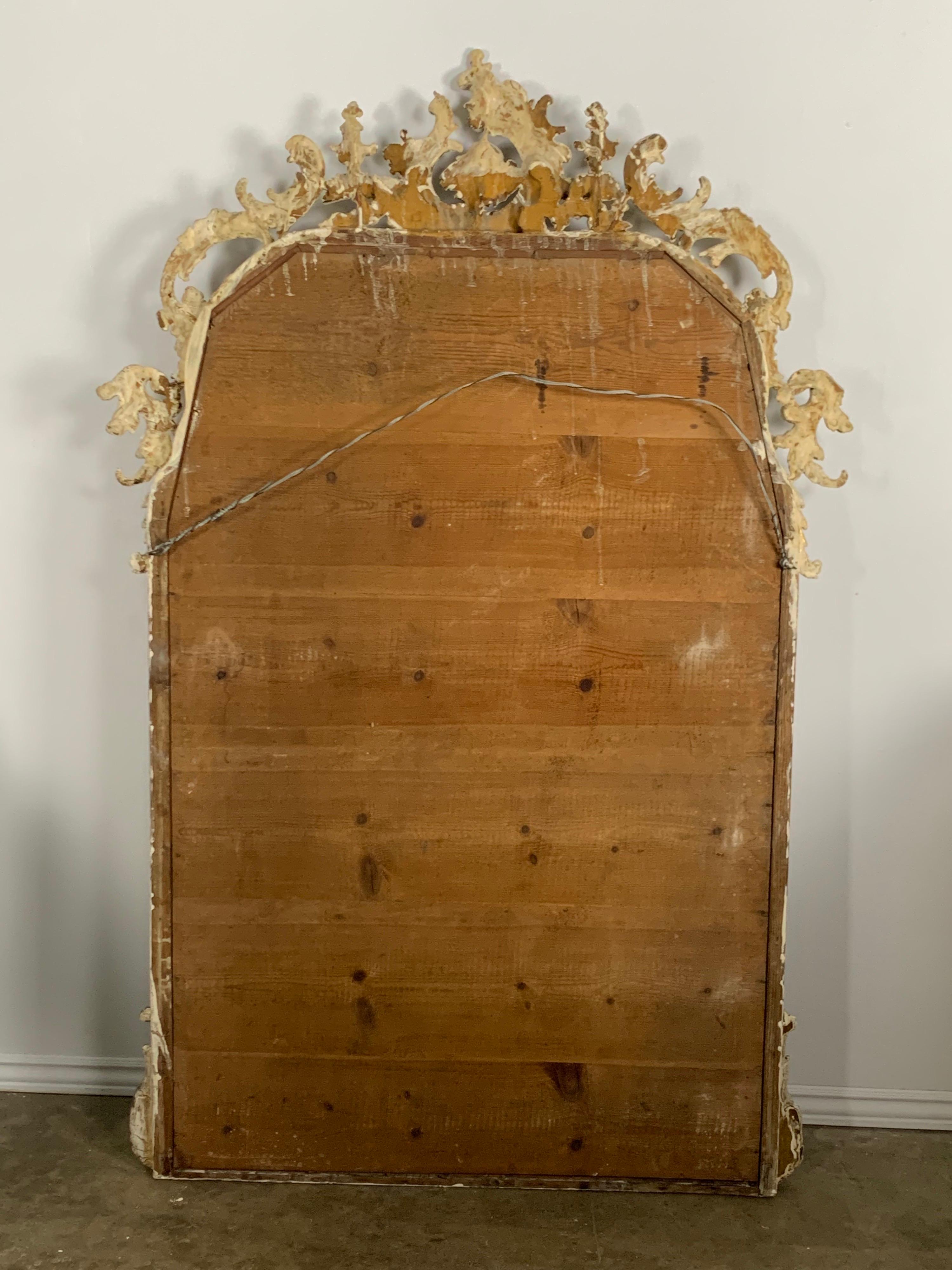 19th C. Monumental Sized French Gilt Wood Rococo Style Mirror 14