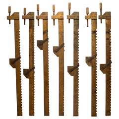 19th Century Monumental Wooden Shipwright Clamps, circa 1800s