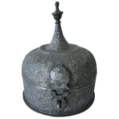 19th Century Moroccan Pewter Tea Set and Caddy