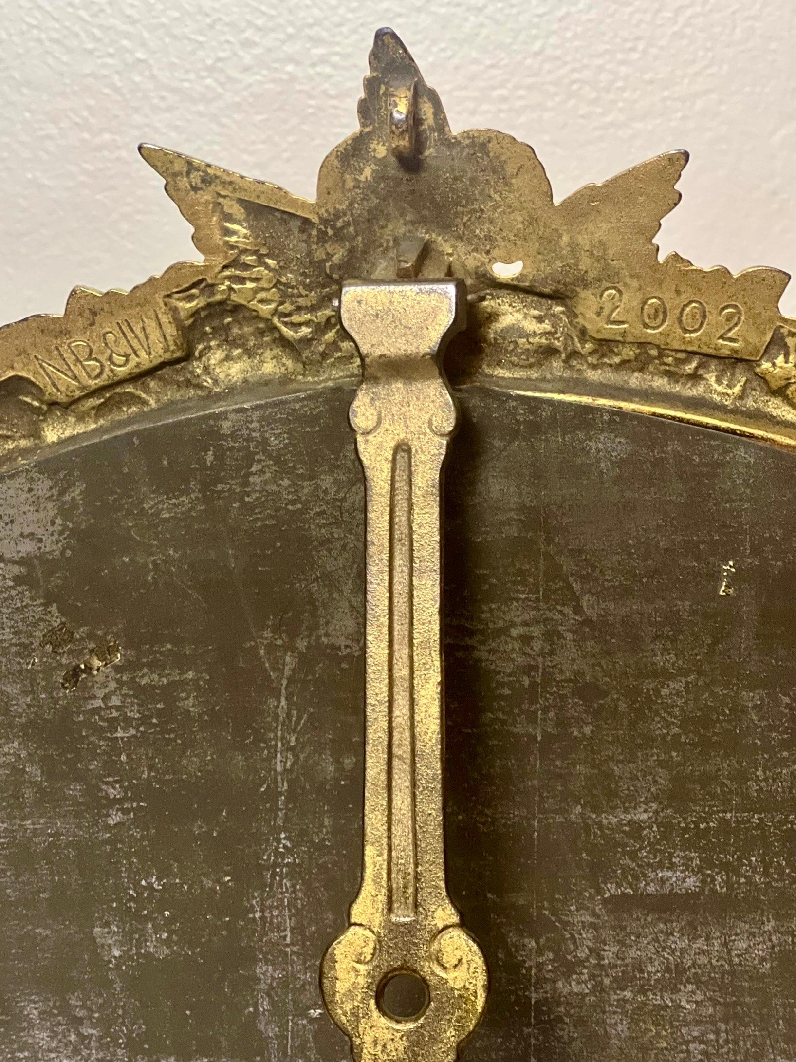 A.I.C. National Brass and Iron Works Miroir de table biseauté en fonte dorée en vente 3