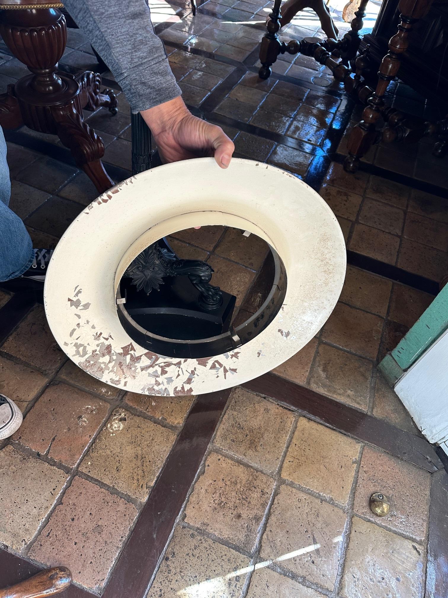 19th C. Neoclassical Side corner Torch Floor Lamp Pompeian Mood Light LA CA For Sale 8
