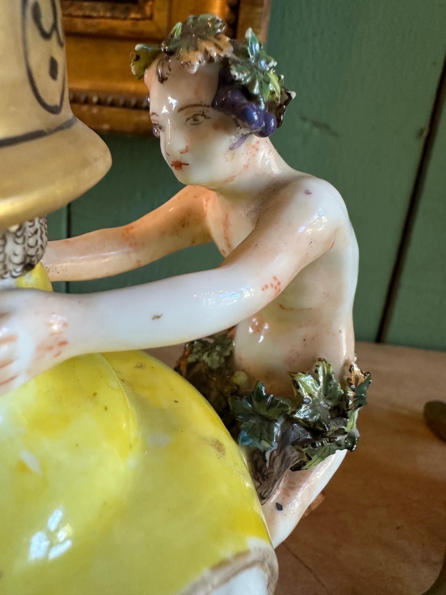 Lampe à huile Bibelot en porcelaine fantaisiste de style Capodimonte du 19e siècle en vente 11