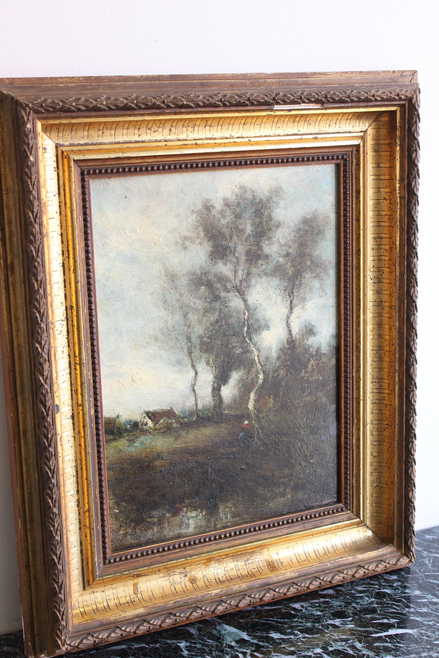 19th Century Oil on Card Signed Corot For Sale 3