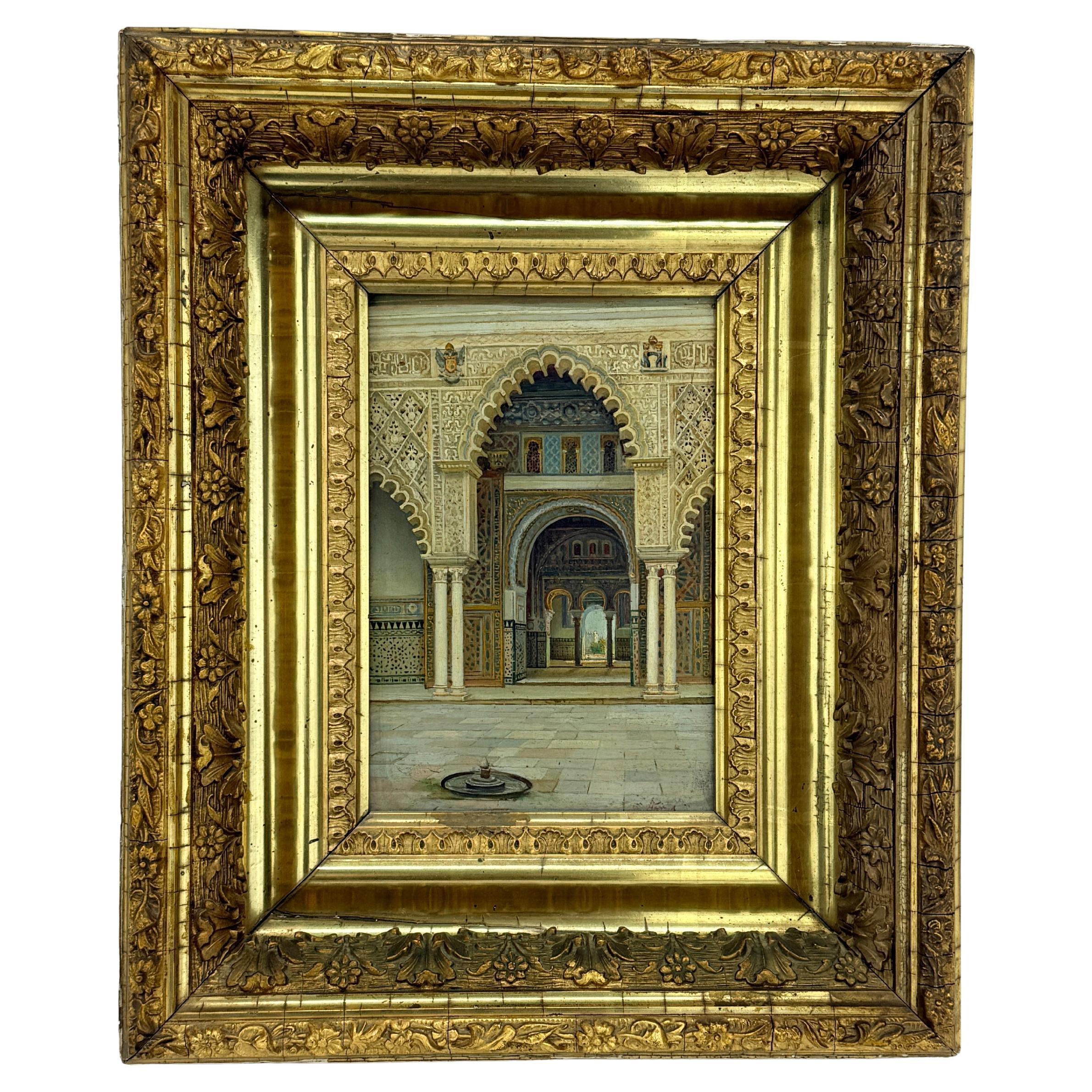 C.C., Interno architettonico orientalista dell'Alcazar di Siviglia di Tomas Aceves