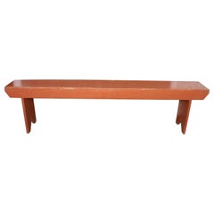 19th C Original Painted Farmhouse Bench