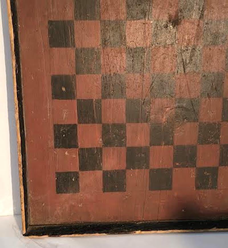 North American 19th C Original Painted Game Board For Sale