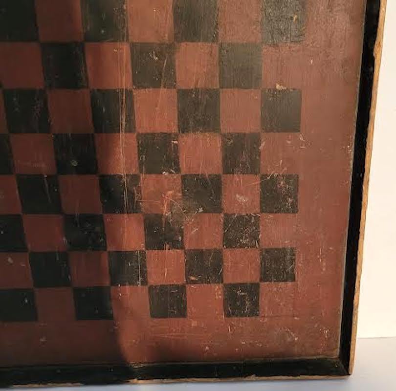 19th Century 19th C Original Painted Game Board For Sale