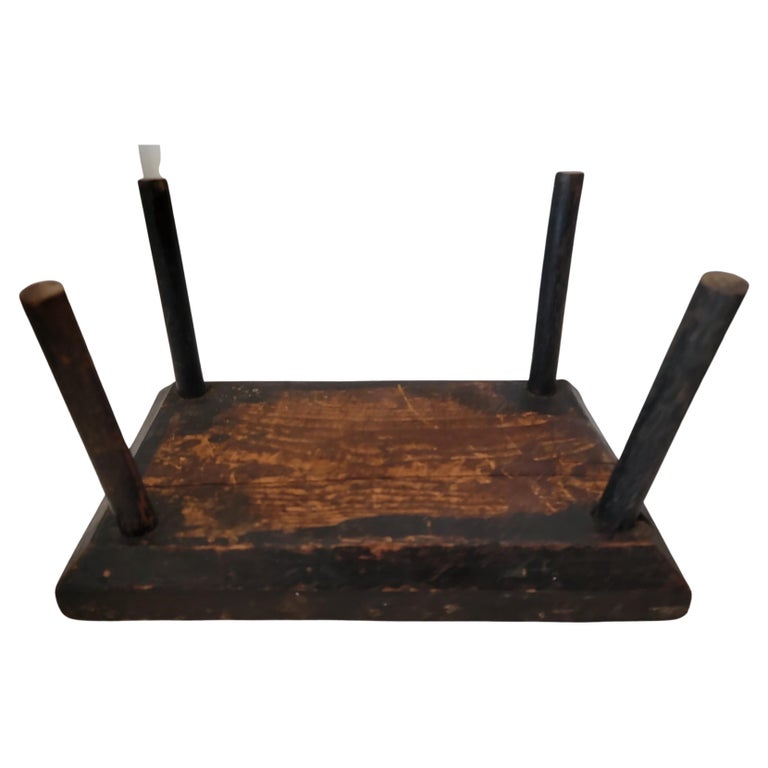 19th C Original Painted Milking Stool For Sale at 1stDibs