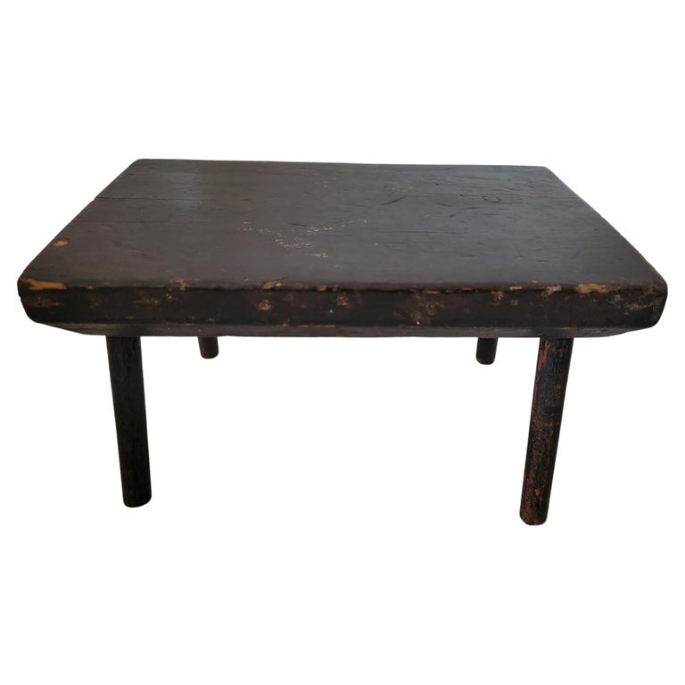 19th C Original Painted Milking Stool For Sale at 1stDibs