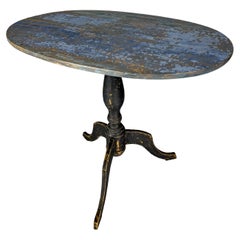 19th C. Oval Swedish Table with Painted Finish