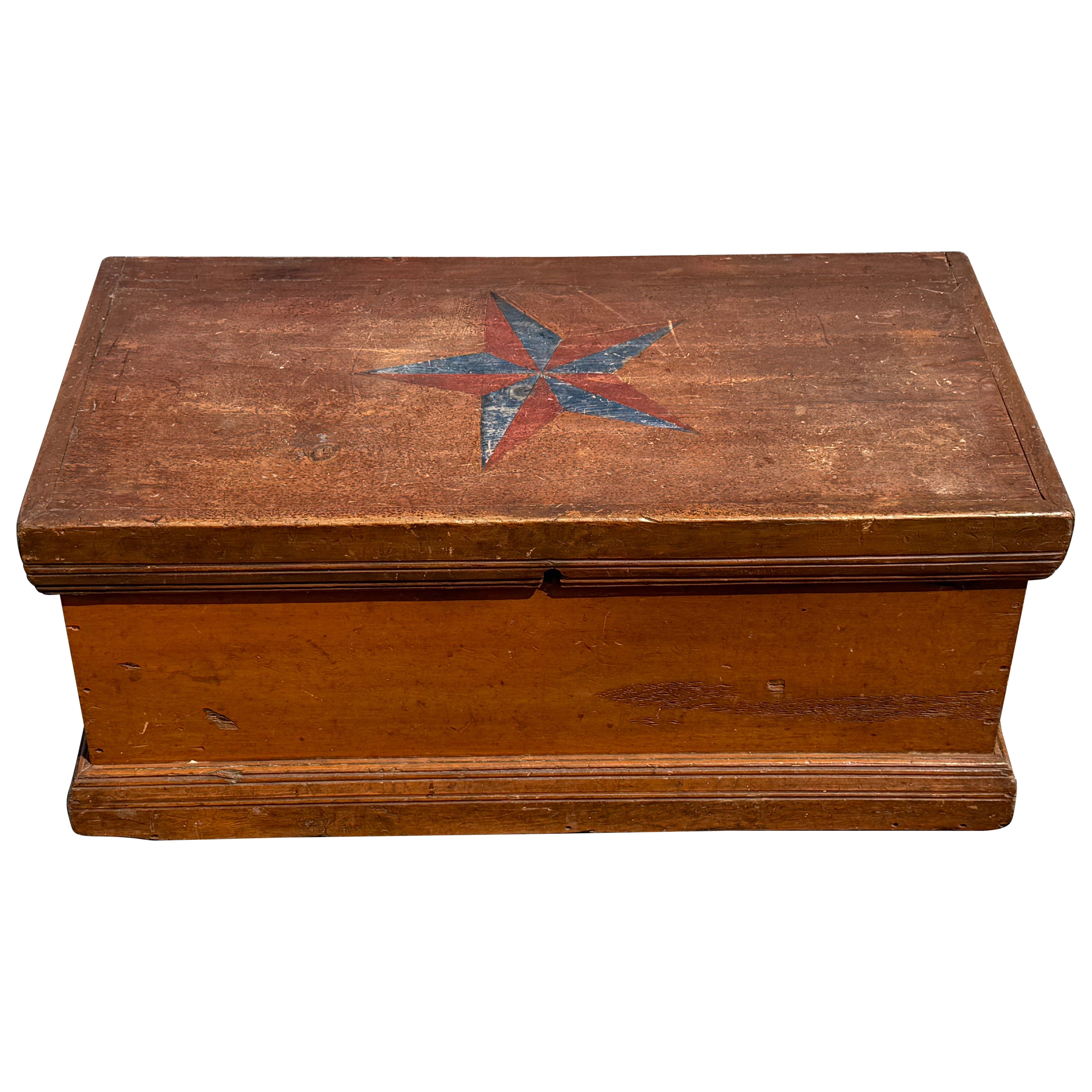 19th C. Paint Decorated Sea Chest