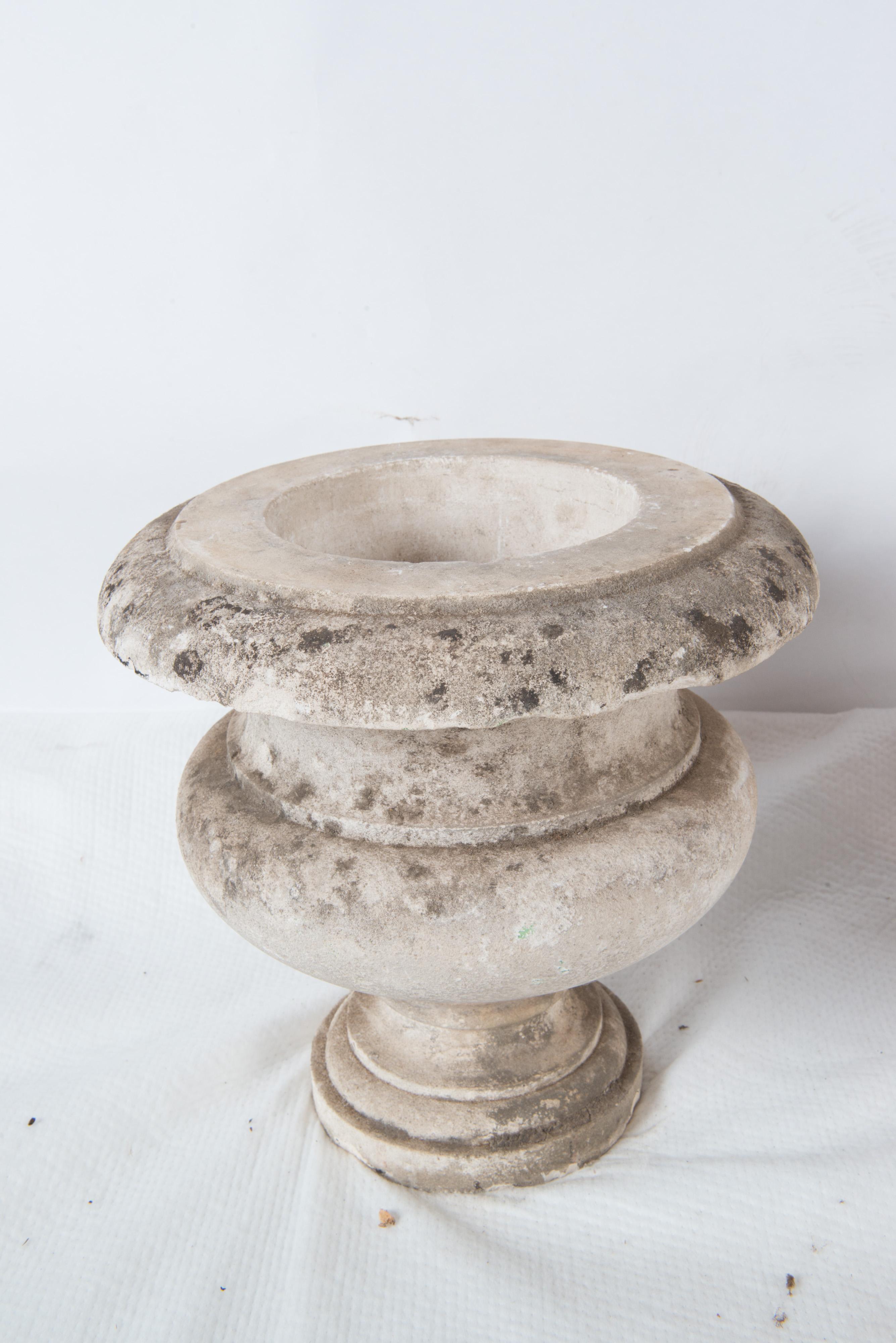 19th Century Pair of French Carved Stone Planters or Urns 4