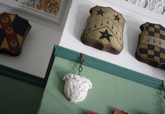 19th C Pair of Carved Marble Organic Decorative Rococo Architectural Elements