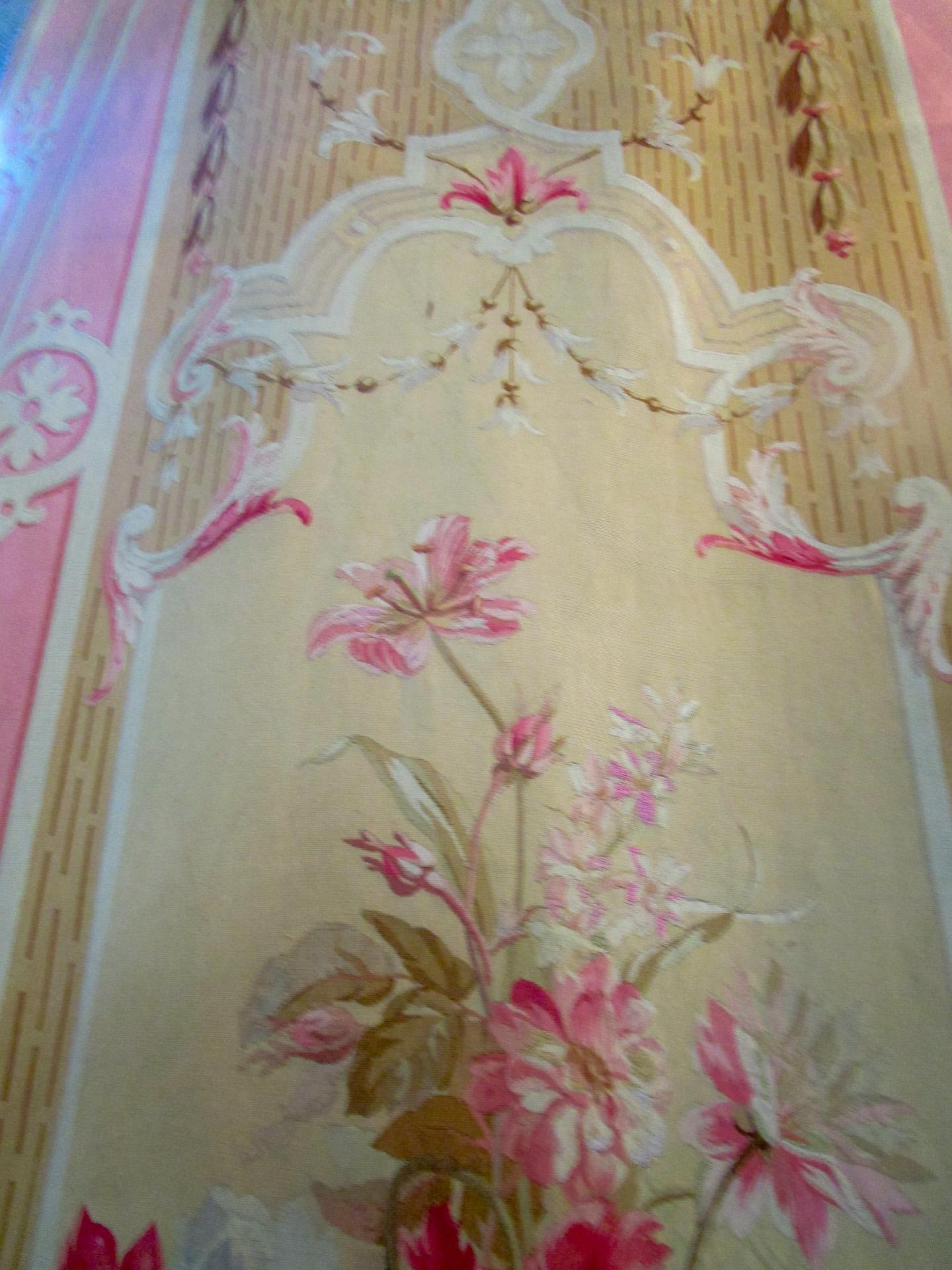 19th c Pair of French Aubusson Tapestry Entre Fenetres For Sale 2
