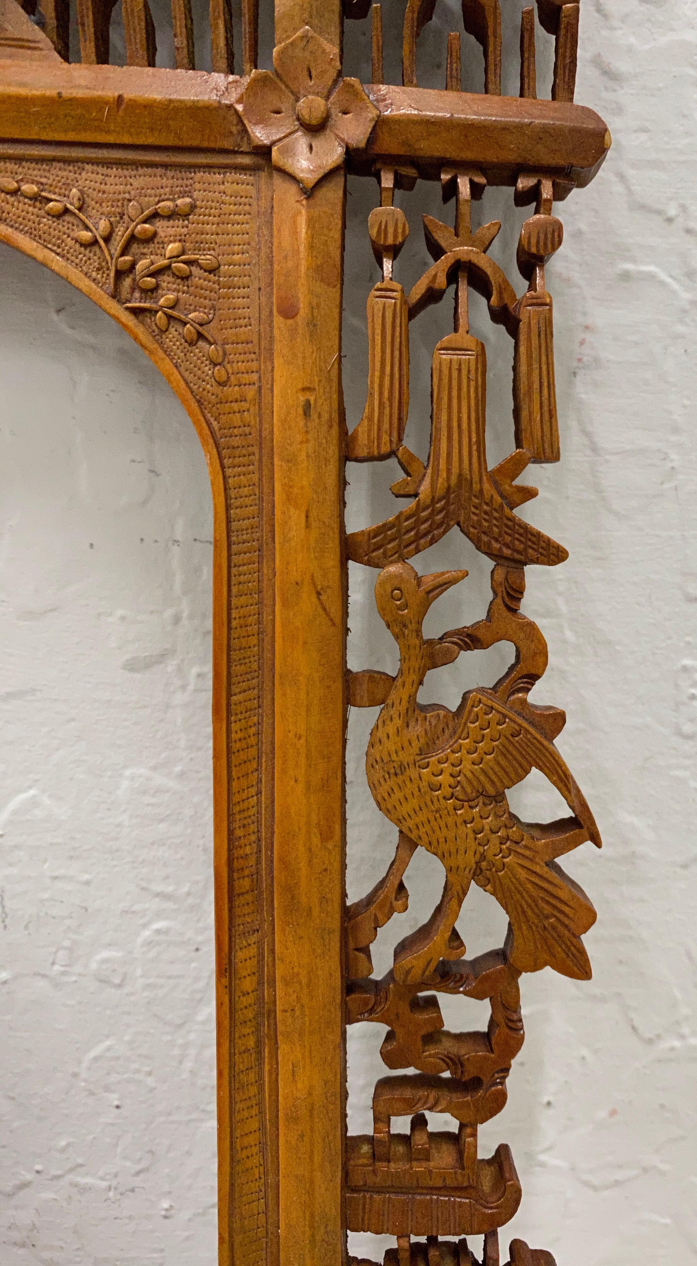 19th Century Pair of Hand Carved Anglo Indian Teak Wood Picture Frames 1