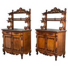 19th Century Pair of Louis XV Style Buffets or Sideboards