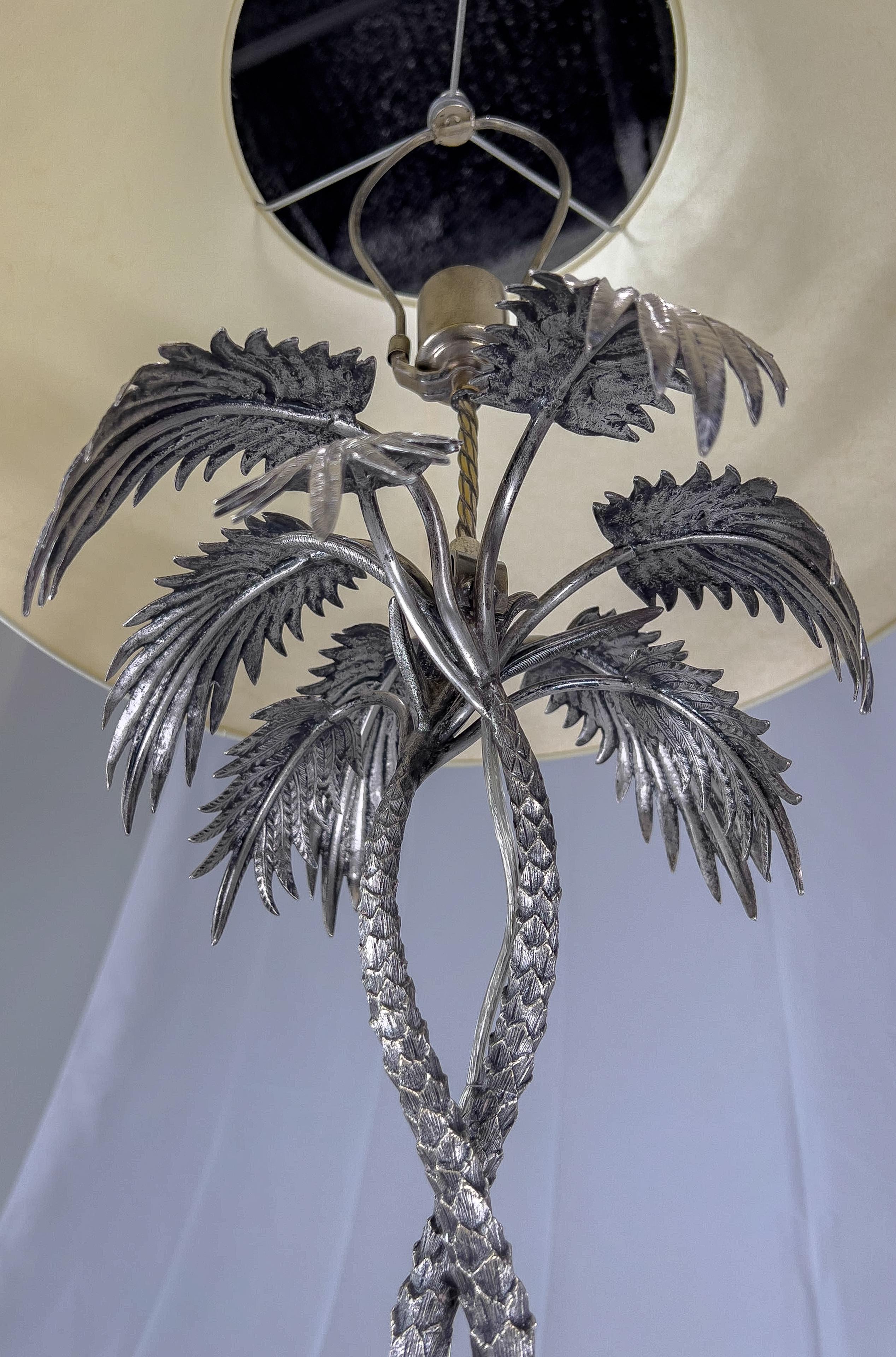 silver palm tree floor lamp