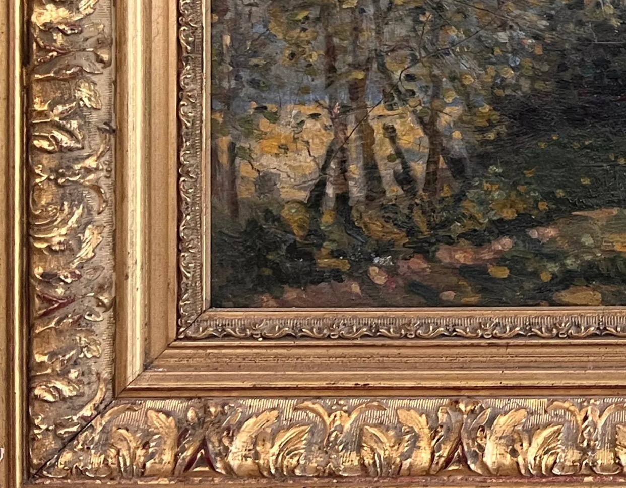 19th C Parisian Impressionist painting dating 1880s in excellent condition measuring 40cm x 32cm 