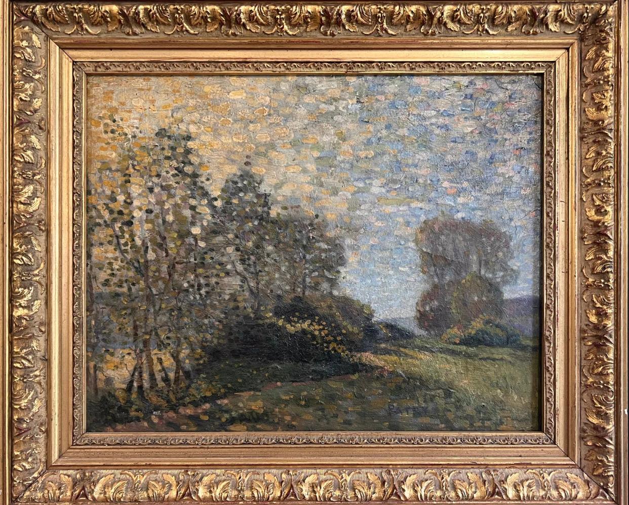 Neoclassical 19th C Parisian Impressionist Painting For Sale