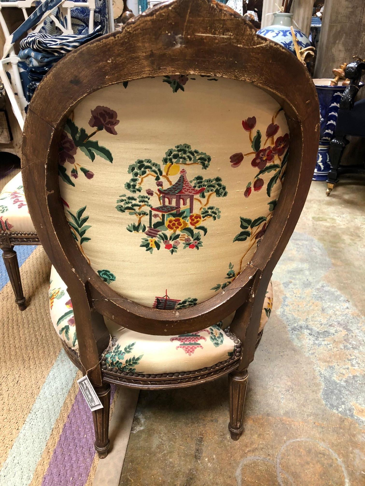 19th Century Petite French Fireside Chairs 2