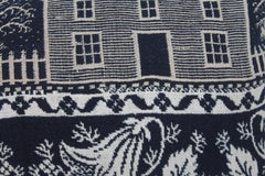 19th C Pictorial Coverlet Bolster Pillow