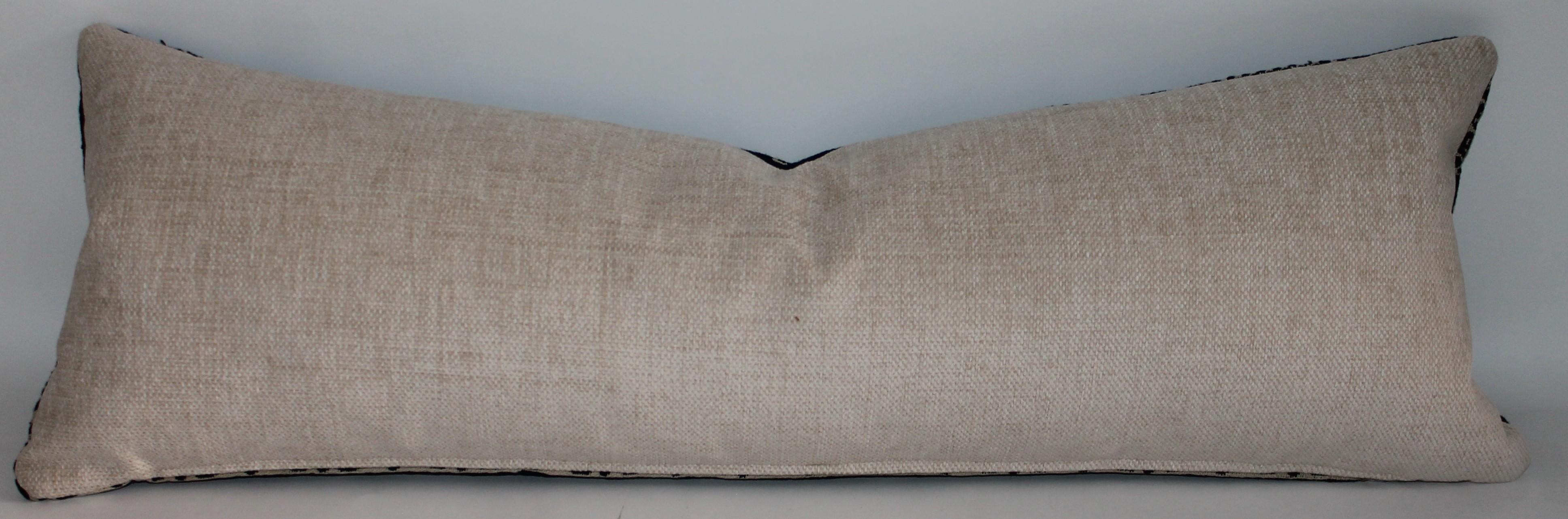 19th Century 19th C Pictorial Coverlet Bolster Pillow For Sale