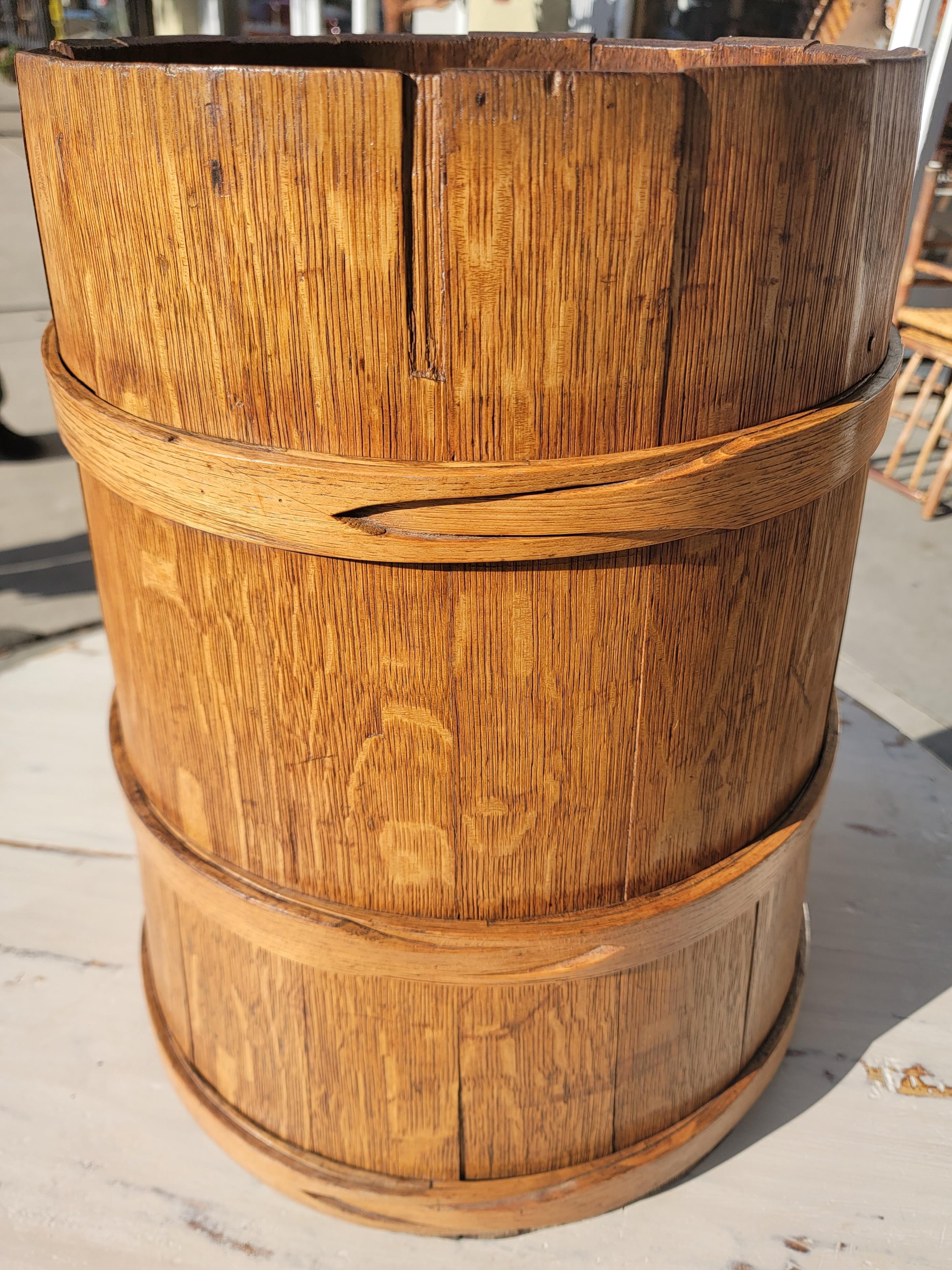 Wood 19th C Piggin or Measure Bucket For Sale
