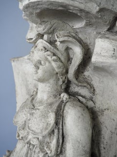 19. Jh. Allegorische Personifikation der Stadt Saint-Étienne aus Gips, Frankreich