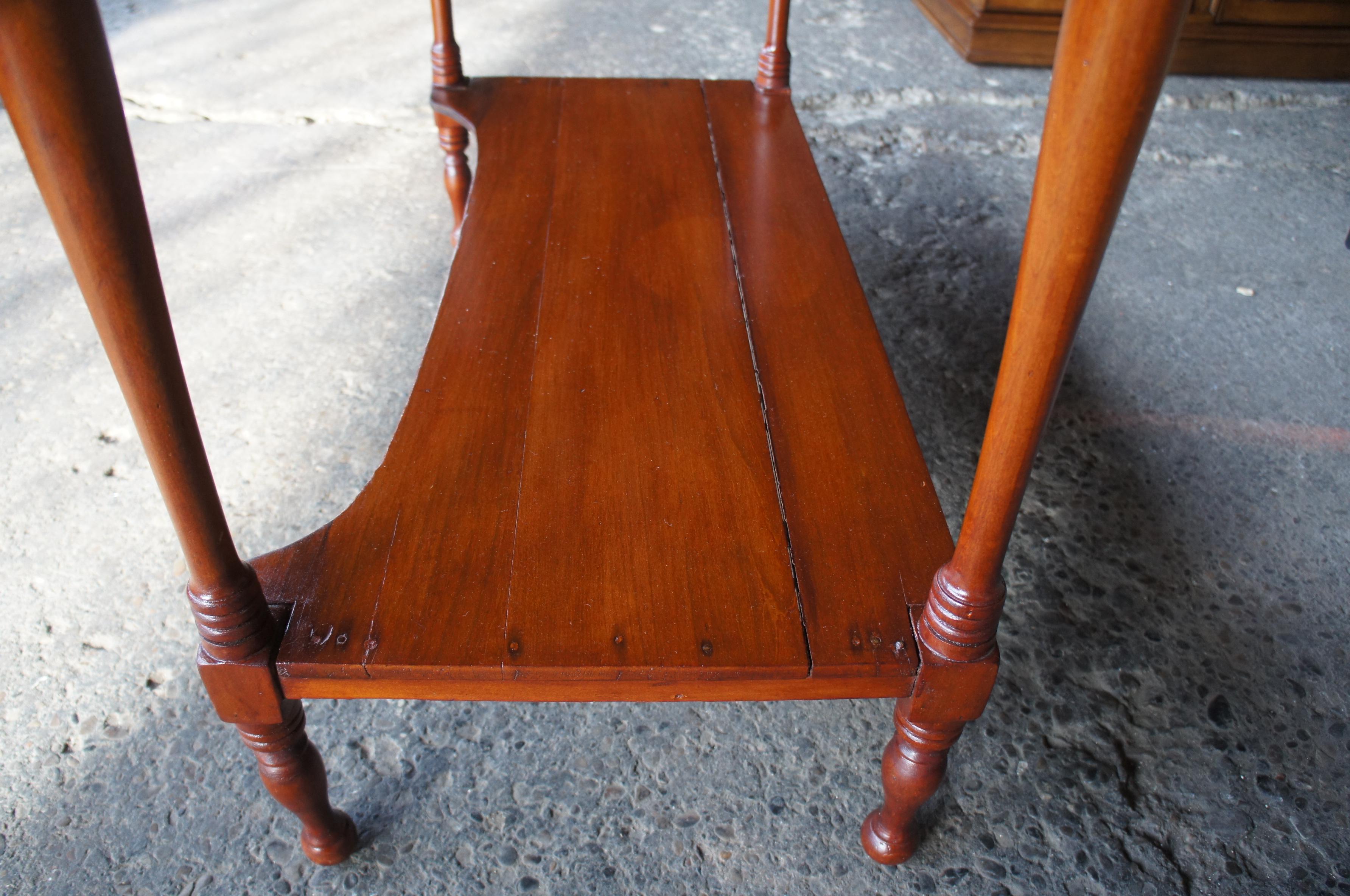 19th Century 19th C. Primitive Antique Walnut Farmhouse Washstand Buffet Server Console Bar