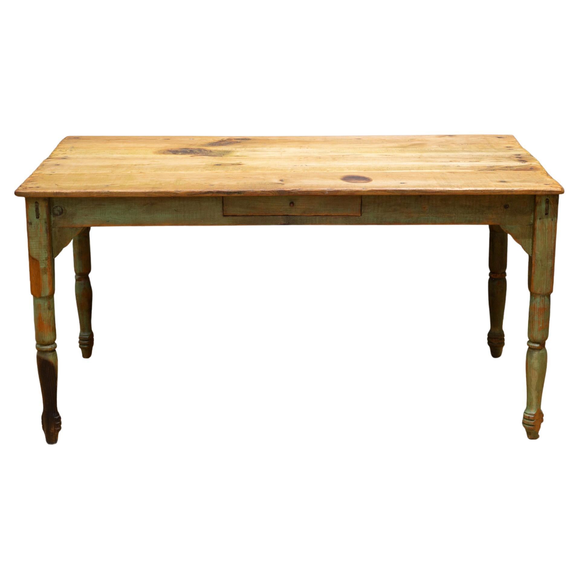 19th C. Primitive Farmhouse Dining Table c.1880-1890