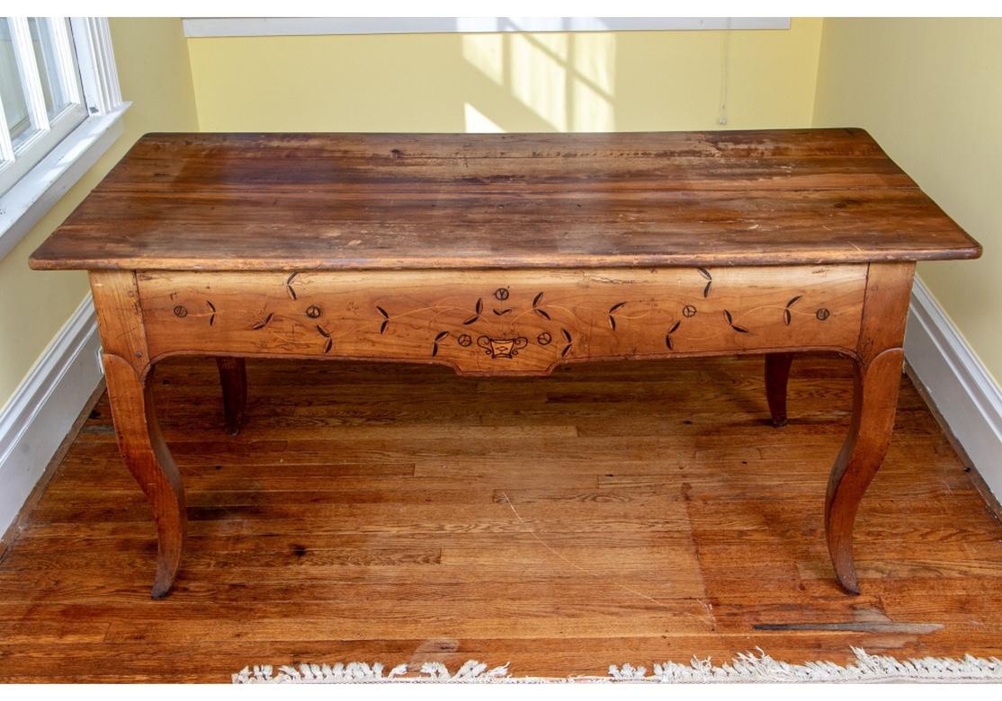 19th Century RusticFrench Cherry Work Table 6