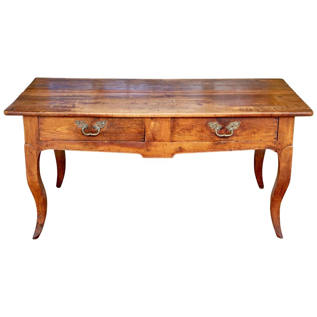19th Century RusticFrench Cherry Work Table
