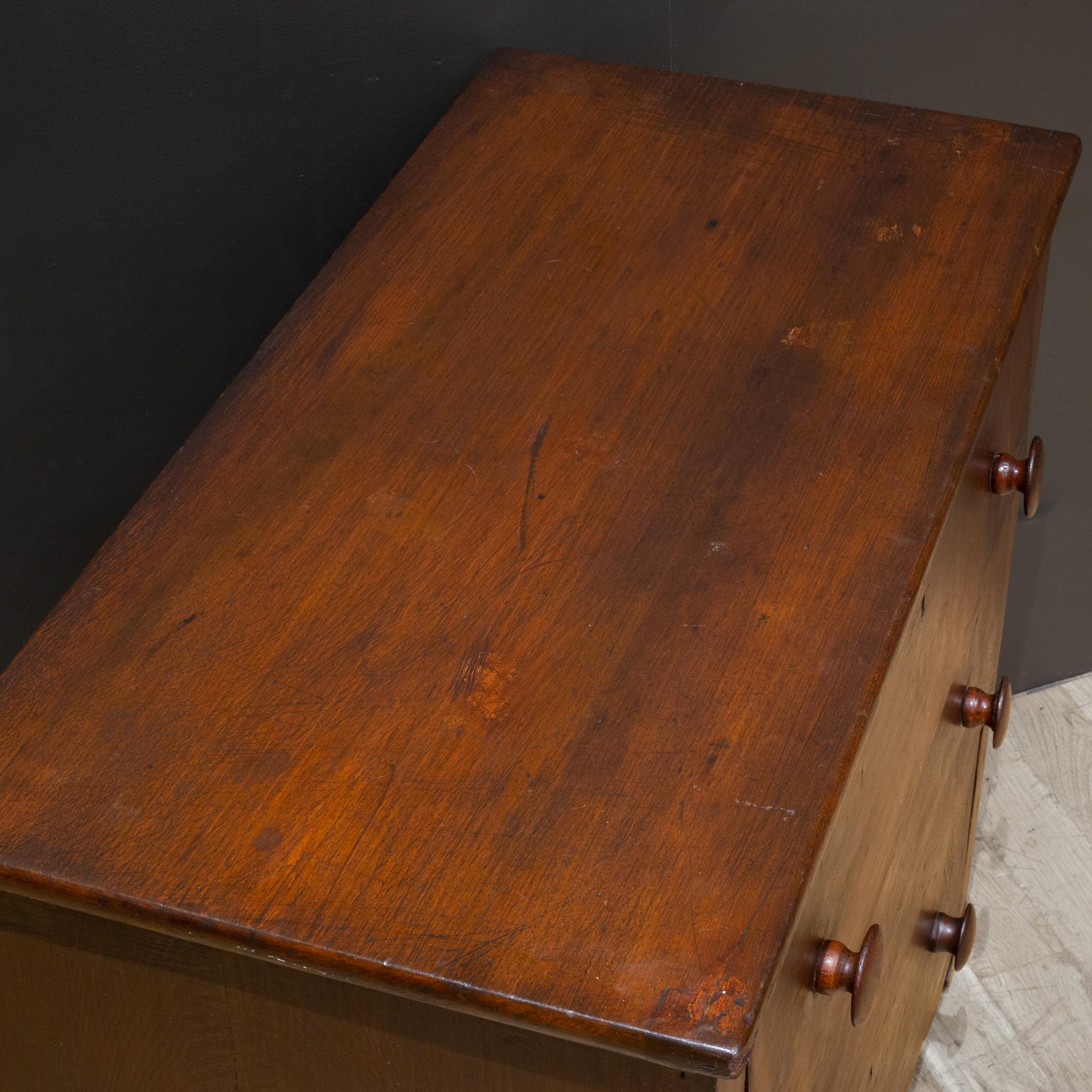 19th c. Primitive Mahogany Chest of Drawers For Sale 1