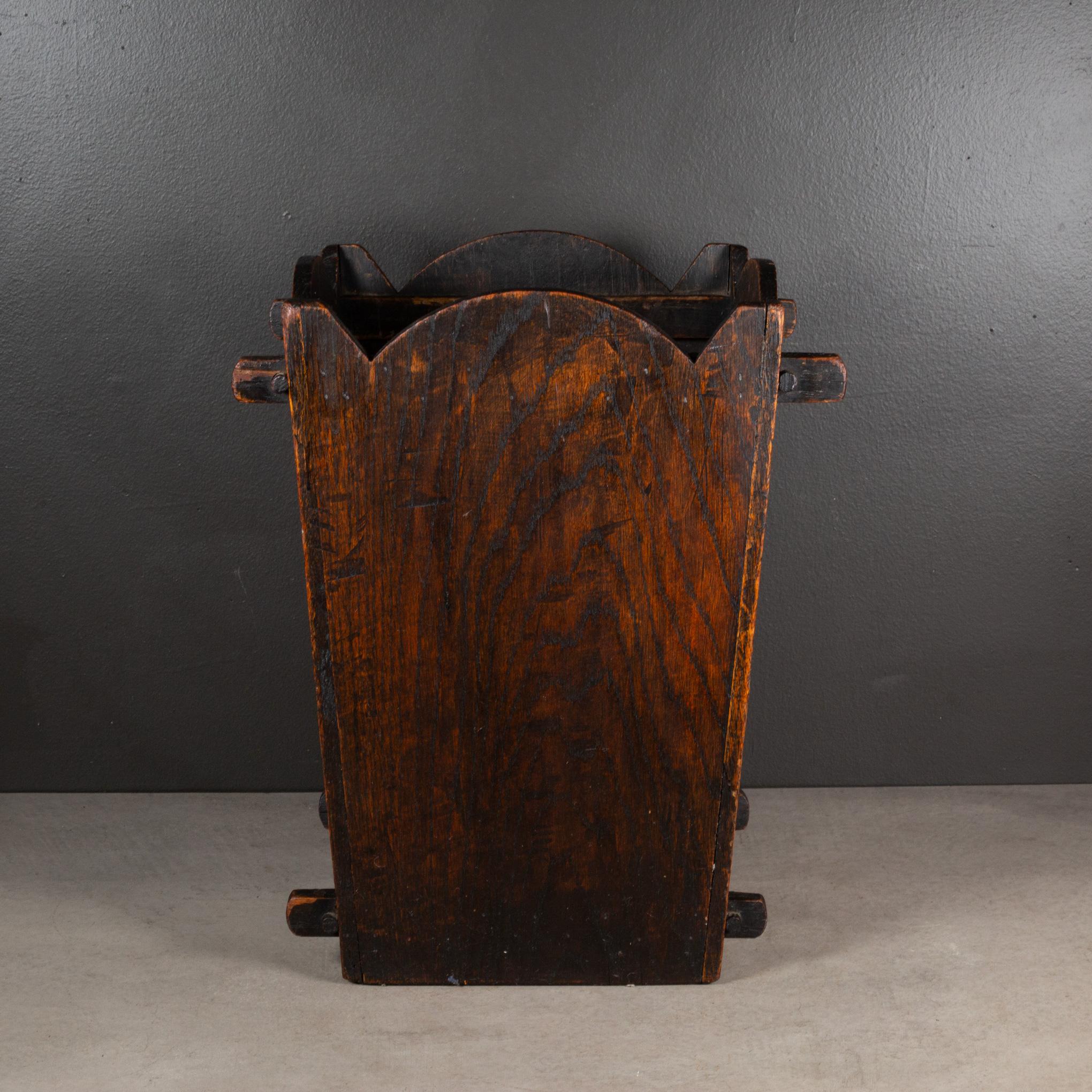 19e s. Stand pour parapluie ou corbeille à papier primitif en Oak C.C. Bon état - En vente à San Francisco, CA