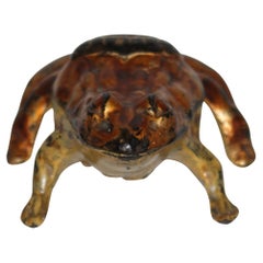 19th C Promotional Cast Iron Frog Matchstick Box