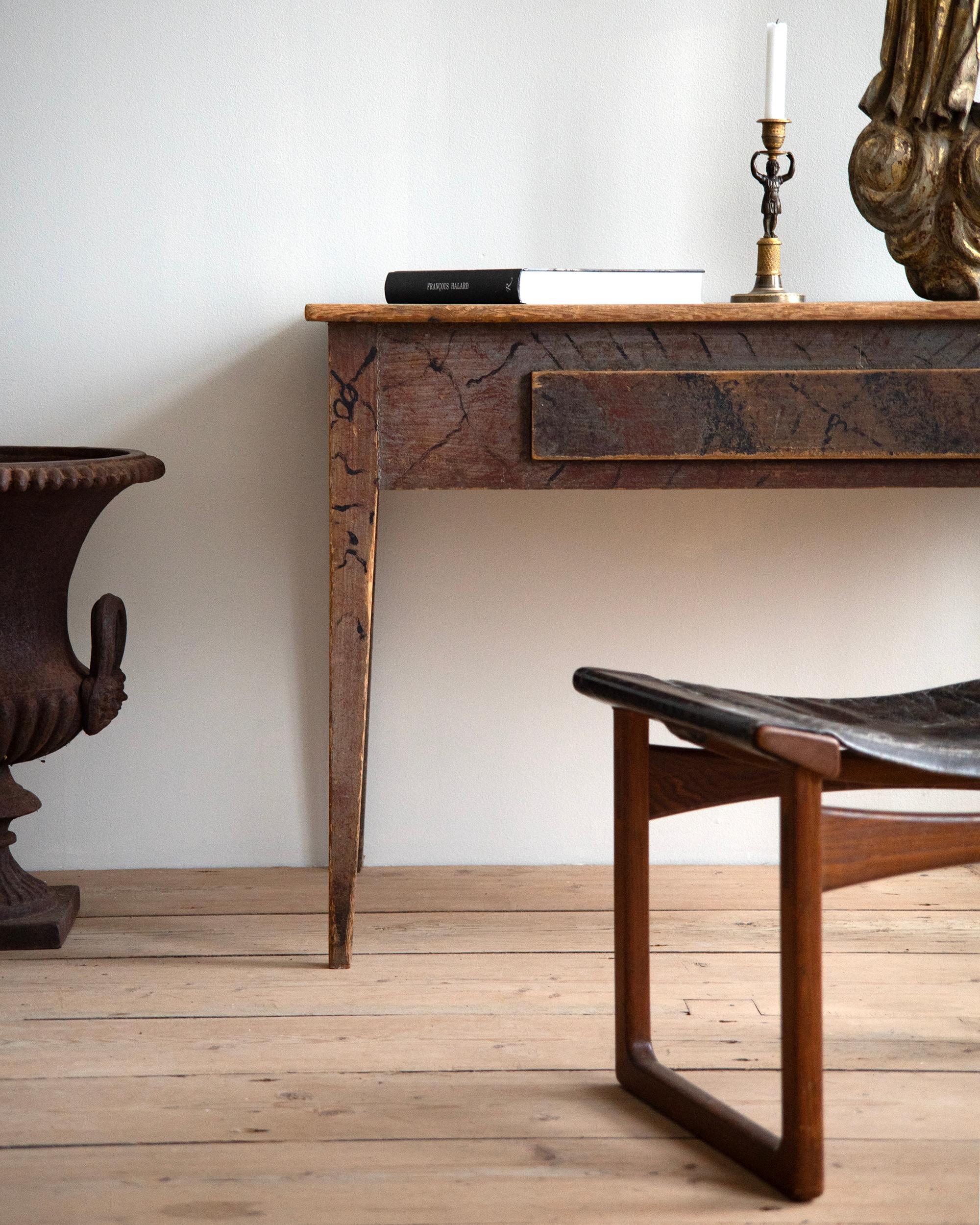 Hand-Crafted 19th c, Provincial Gustavian Desk