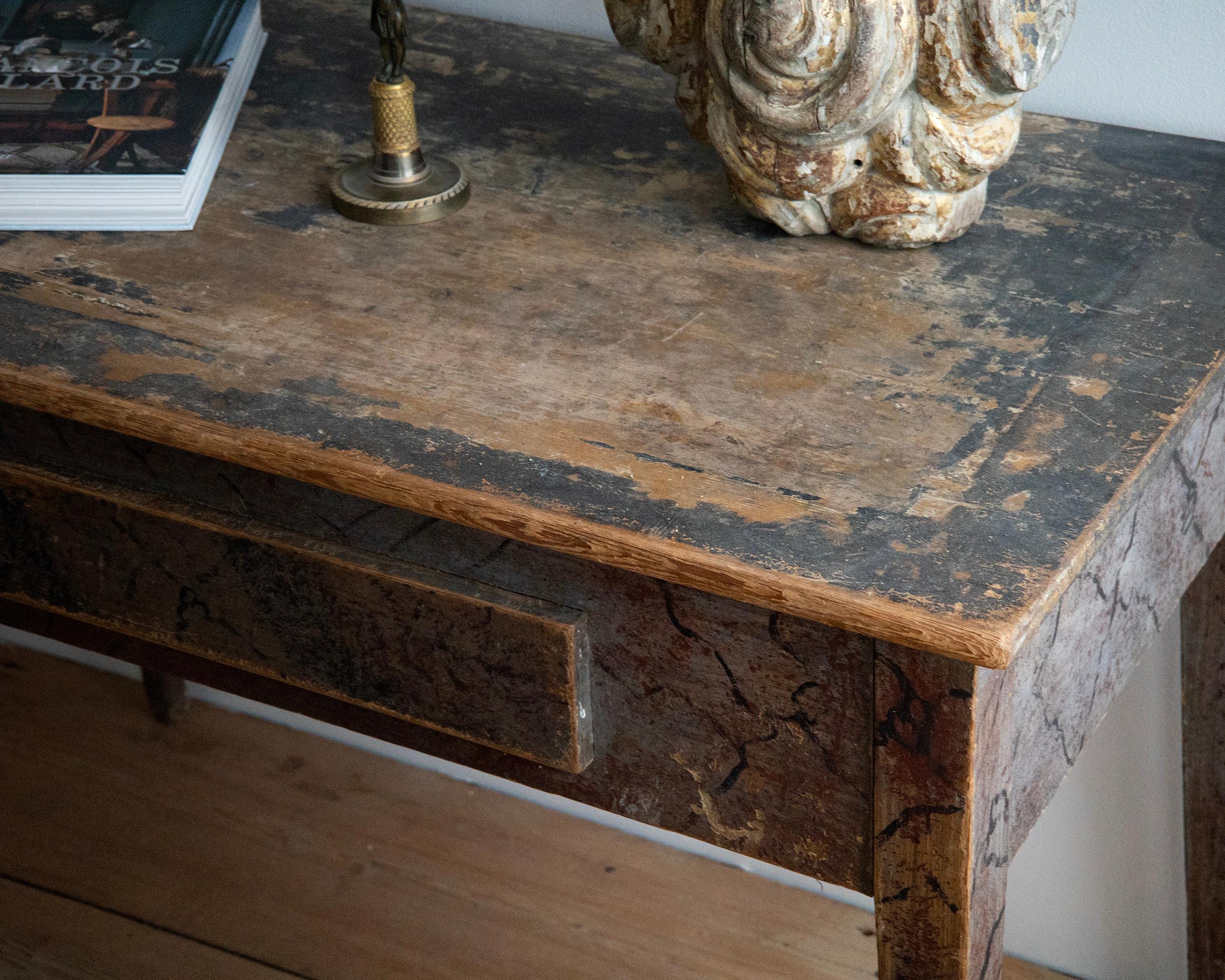 Pine 19th c, Provincial Gustavian Desk