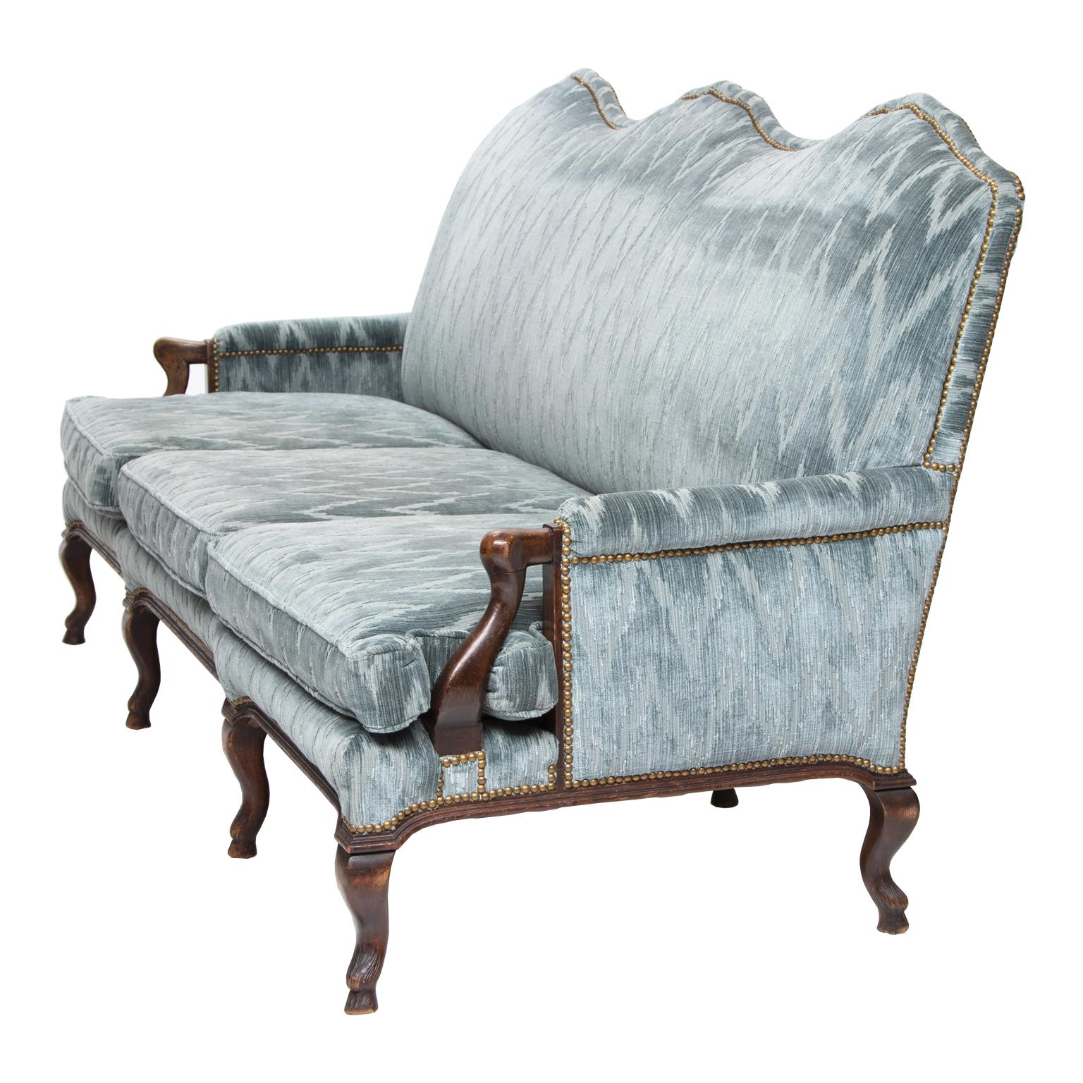 French 19th Century Provincial Triple Back Settee