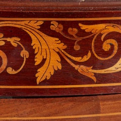 A.J.C. Horner. Vitrine en acajou et marqueterie de style Louis XVI, 19e C.