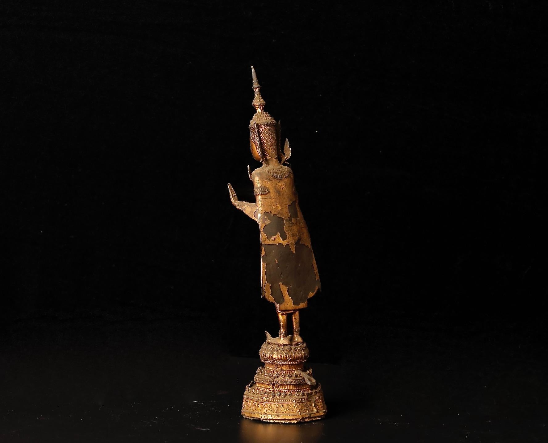 19th Century Rare Bronze Buddha Statue, Thailand For Sale 10