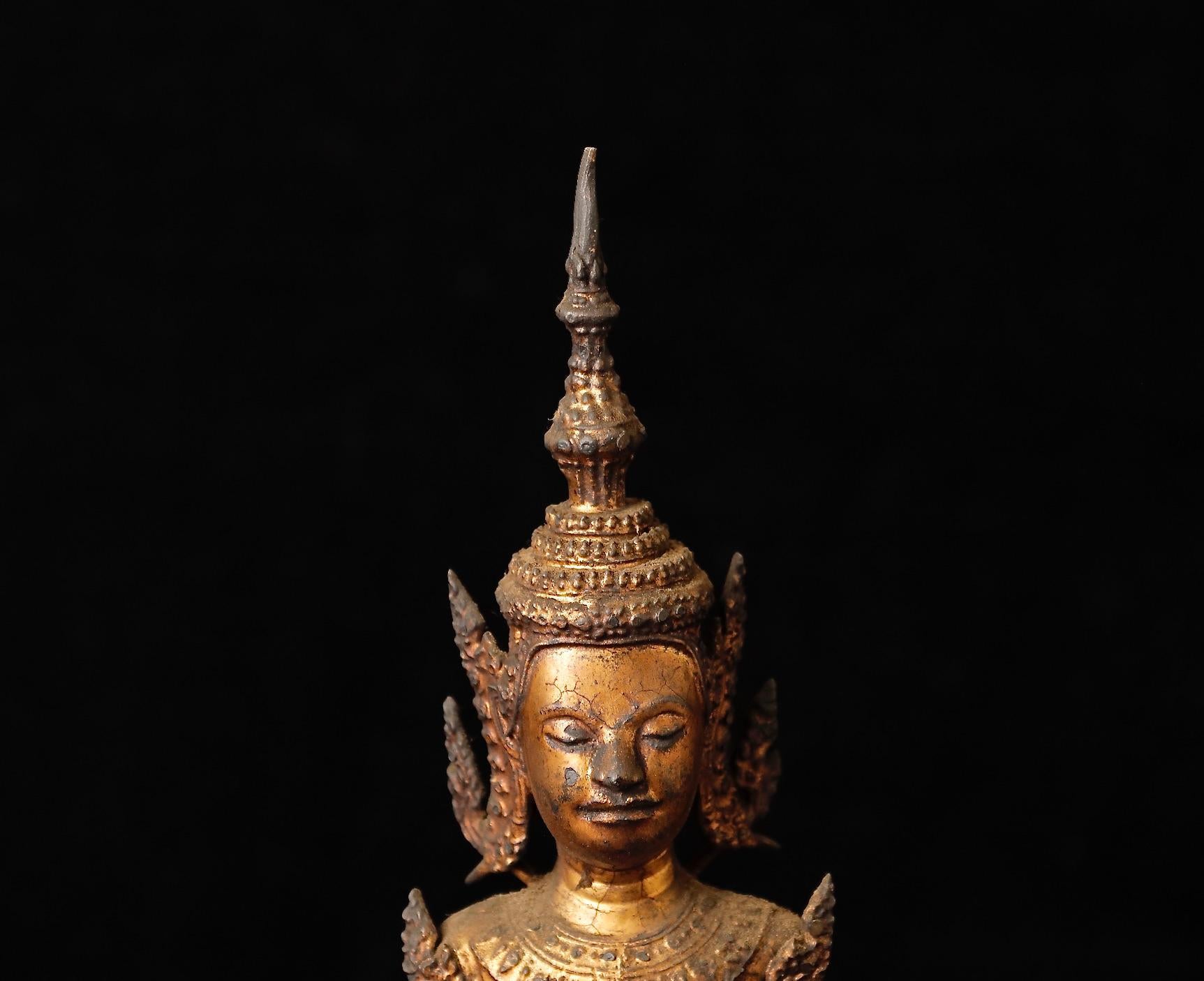 19th Century Rare Bronze Buddha Statue, Thailand For Sale 1