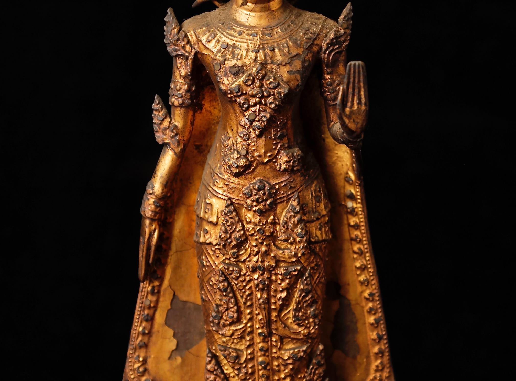 19th Century Rare Bronze Buddha Statue, Thailand For Sale 2