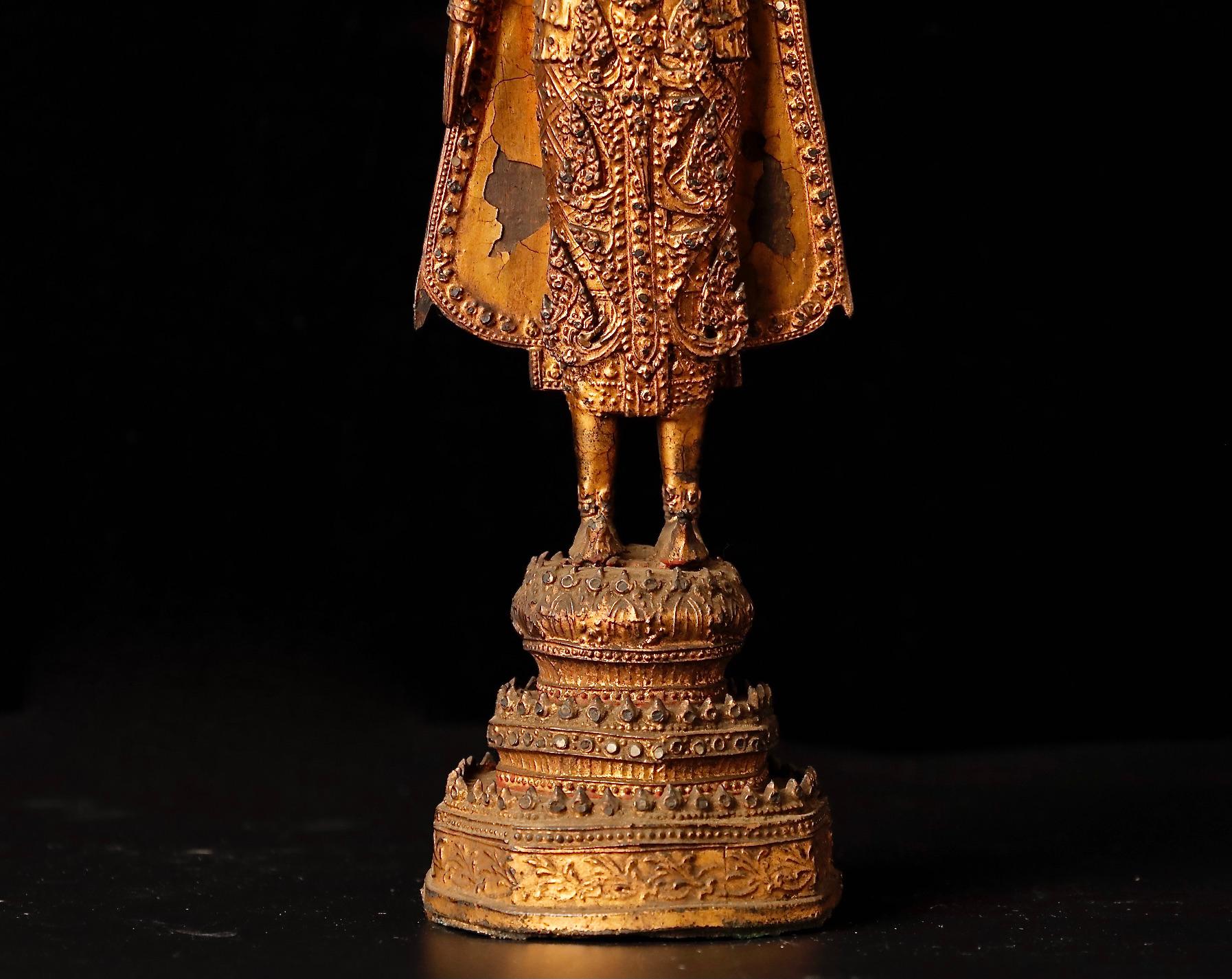 19th Century Rare Bronze Buddha Statue, Thailand For Sale 3