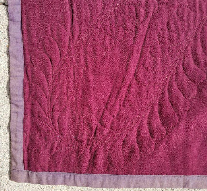 19. Jahrhundert Seltener Center Square Amish Lancaster, Pennsylvania Quilt im Angebot 1